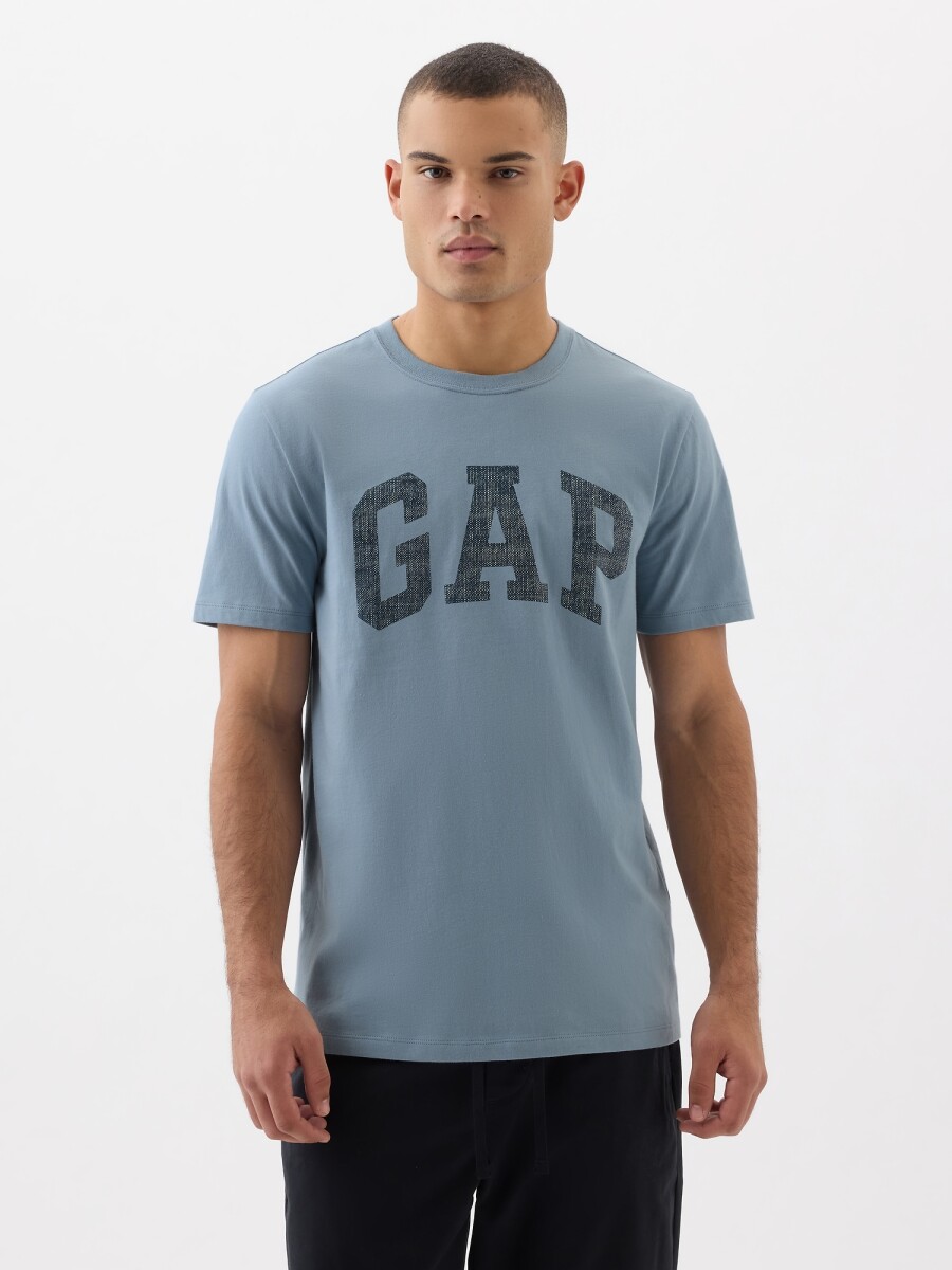 Remera Logo Gap Manga Corta Hombre - New England Sky 