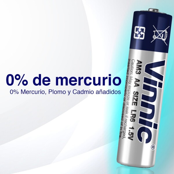 Pilas Alcalinas Vinnic Doble A AA X4 Batería Calidad Pilas Alcalinas Vinnic Doble A AA X4 Batería Calidad