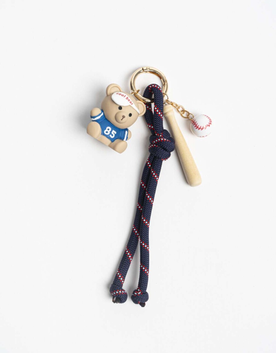 Llavero Bag Charm Baseball - Combinacion Multicolor 