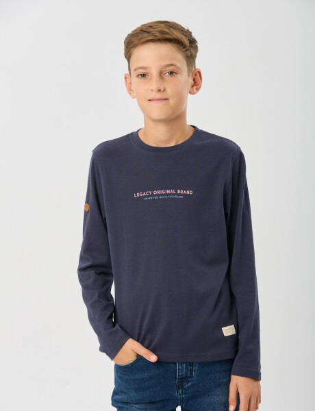 REMEREA ESTAMPADA EN ALGODÓN Azul