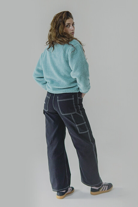 Pantalón Pulau Gabardina SK8 Dama Negro