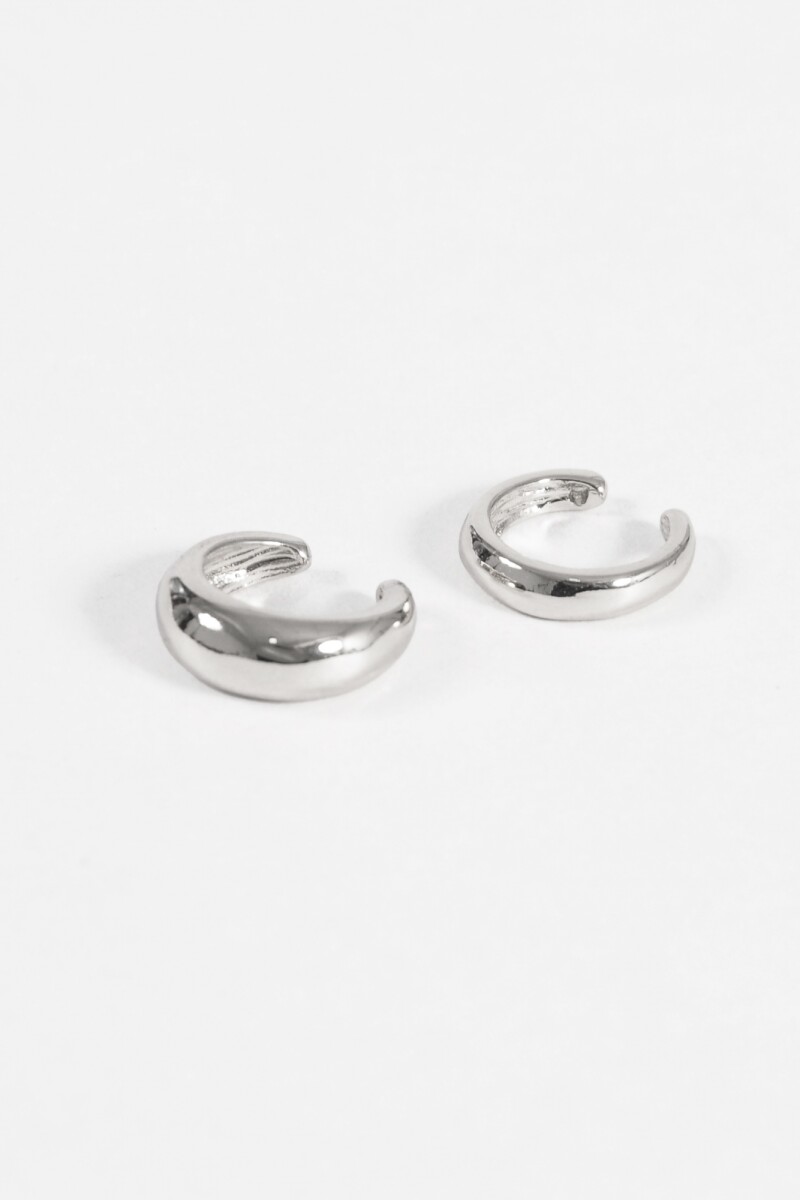 Set de dos earcuff shinny plateado