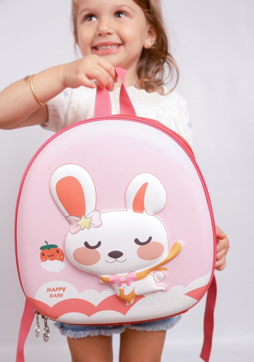 Mochila infantil rígida escolar - Rosa 