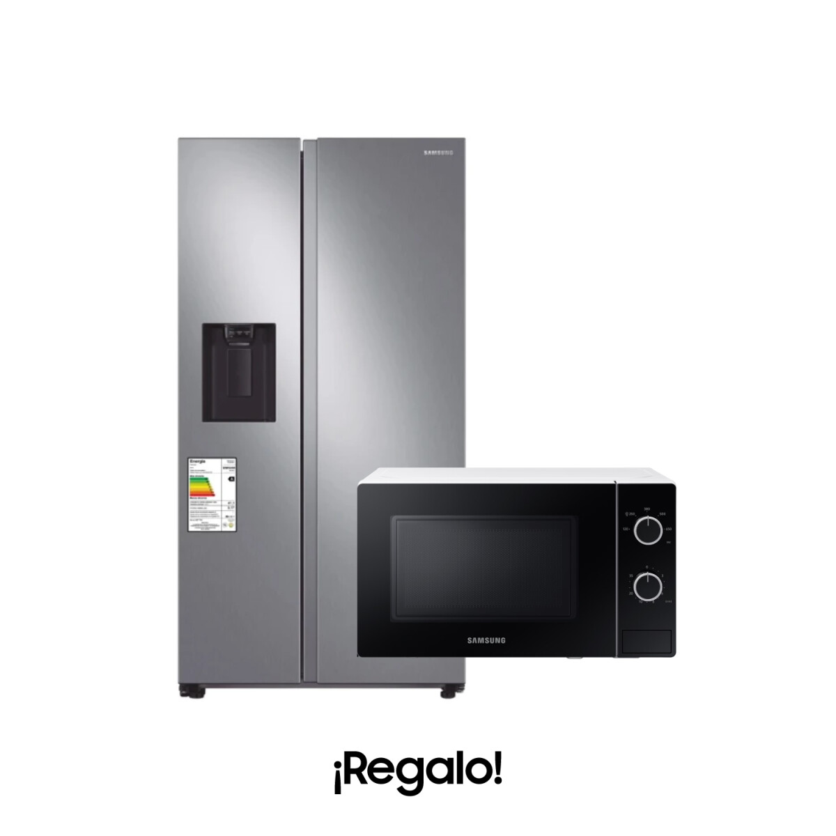 Heladera Samsung 716 L Side By Side RS27T5200S + Microondas 20 L de Regalo 