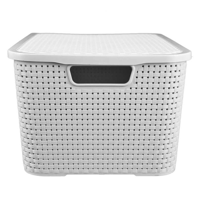 Caja ratán 15 lts BLANCO