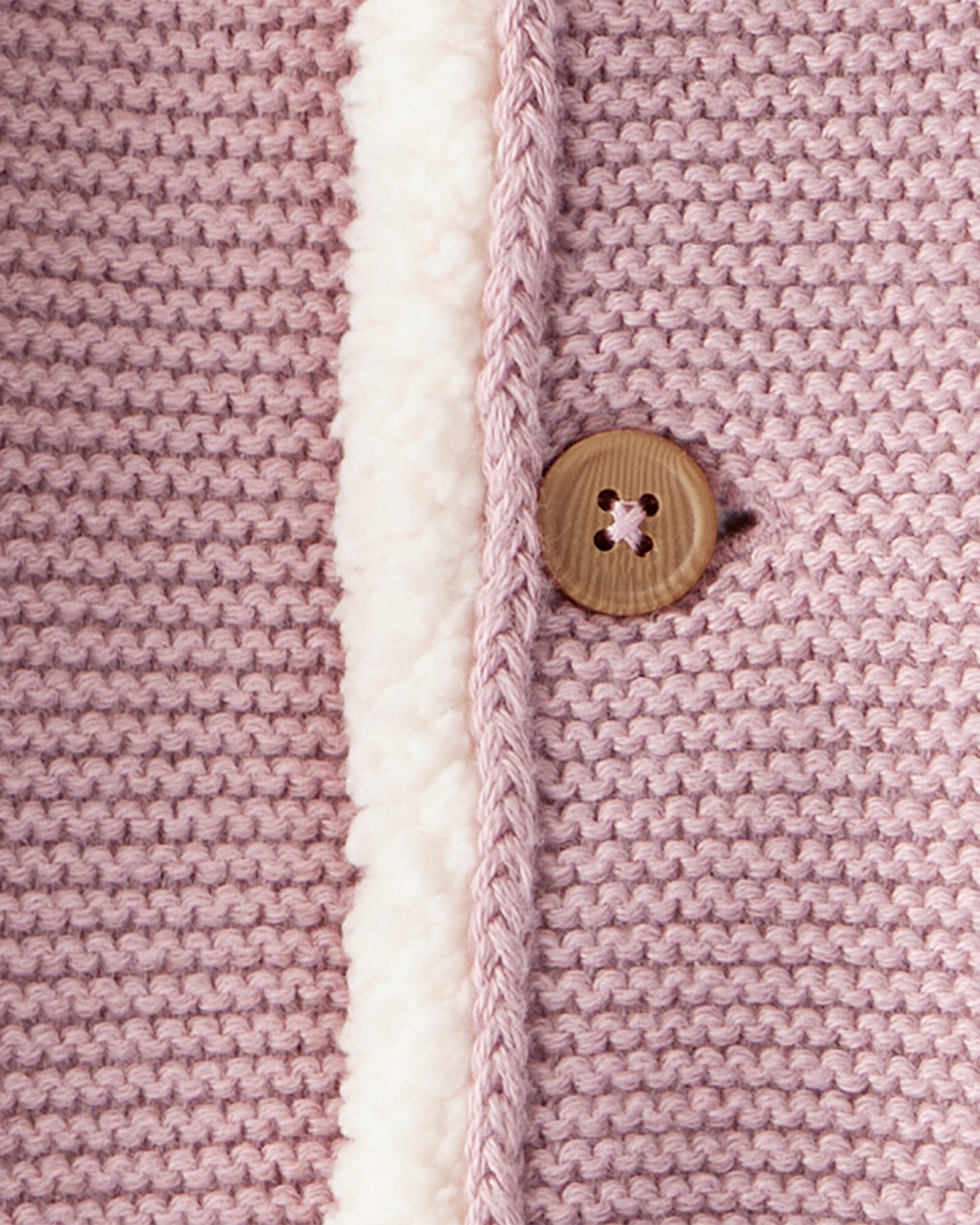 Saco de algodón, con forro de sherpa, rosado Saco de algodón, con forro de sherpa, rosado