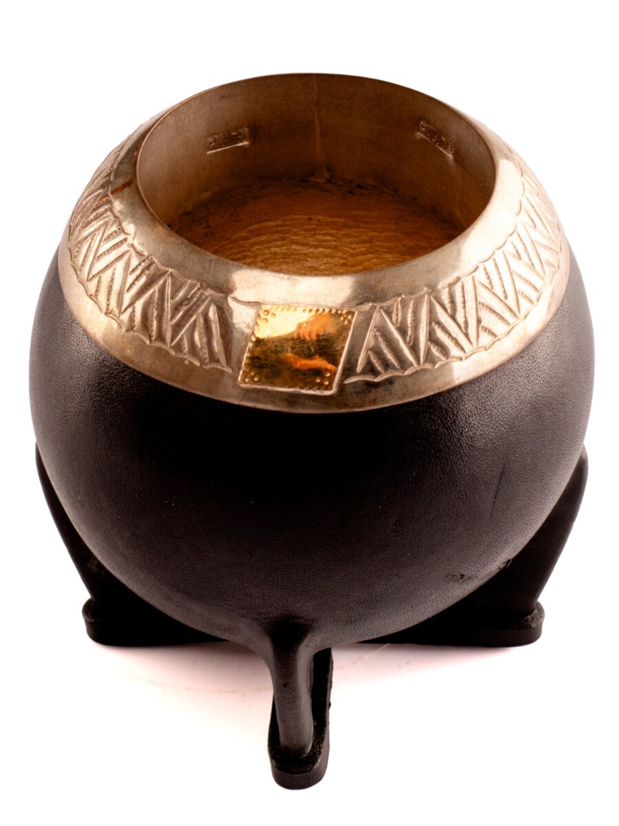 Mate porongo Plata y Oro - M15 