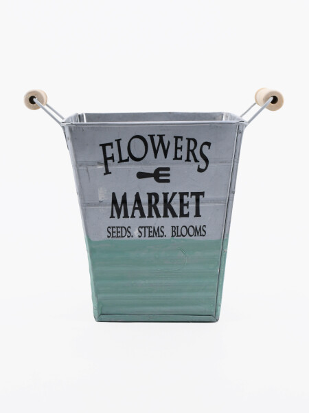 MACETA DE METAL GAIA VERDE AQUA