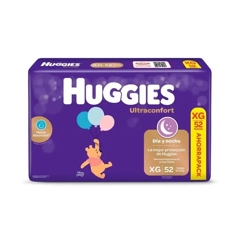 Pañales Huggies Ultraconfort Talle Xg 52 Uds. Pañales Huggies Ultraconfort Talle Xg 52 Uds.