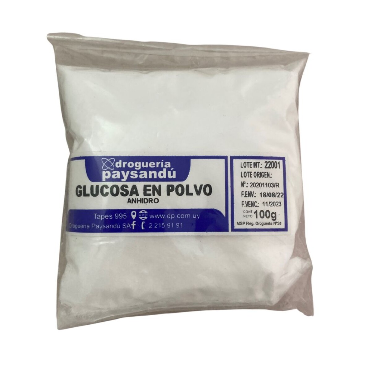 Glucosa en polvo - 1 kg 