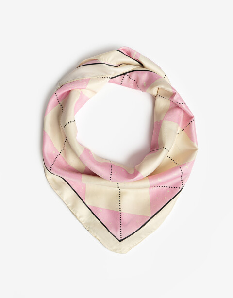 Pañuelos Raso Geométrico Pañuelo De Raso Rombos - Combinacion Multicolor