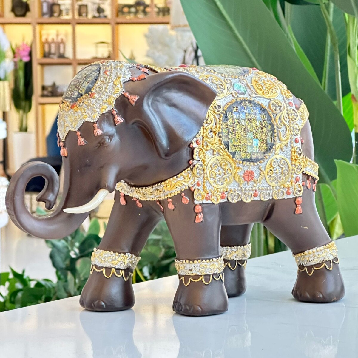 Elefante Decorativo Resina Alto 23cm x Largo 20cm 