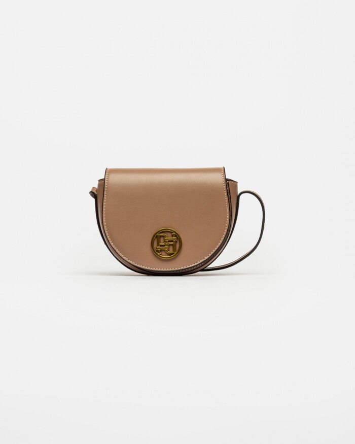 Bandolera Lady Saddler En Efecto Cuero Vison