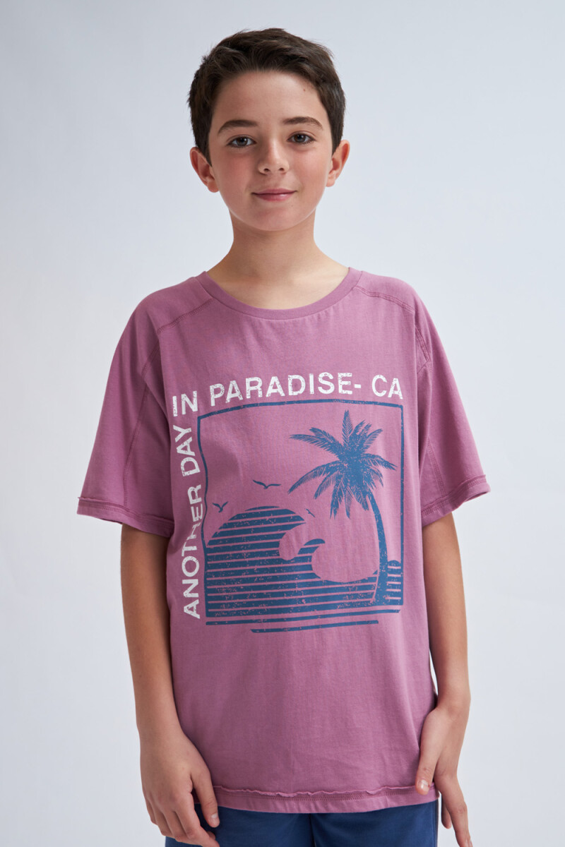 Camiseta manga corta - Paradise - Violeta 