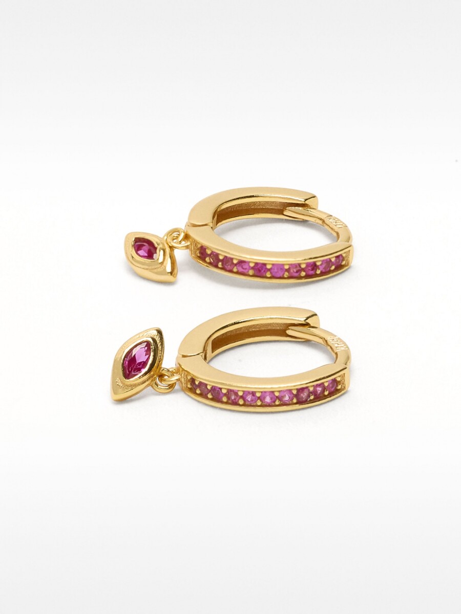 Aros Con Circonias - Plata De Ley 925 rosa