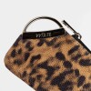Monedero Katy En Cuero Animal Print Camel
