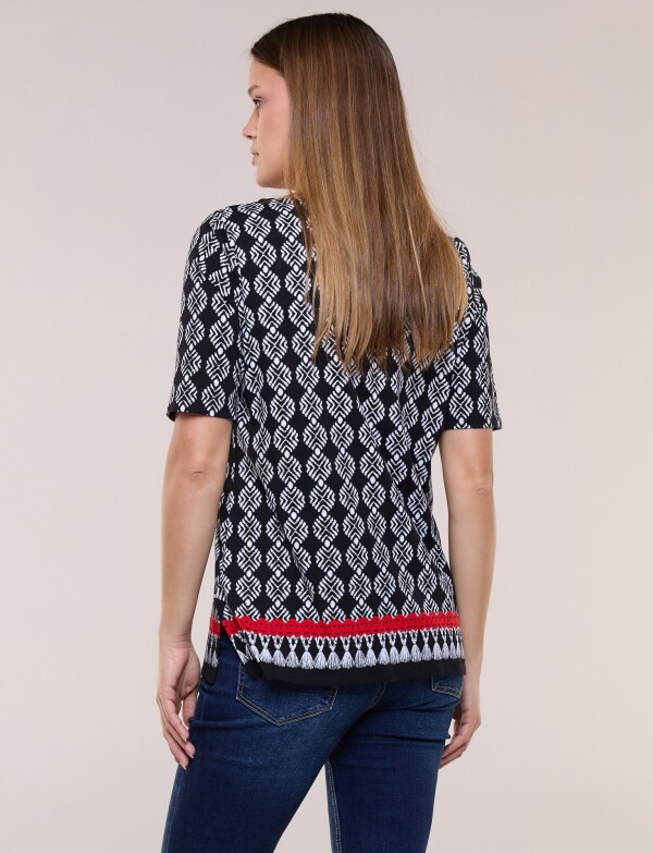 Remera Estampa Geométrica NEGRO/BLANCO