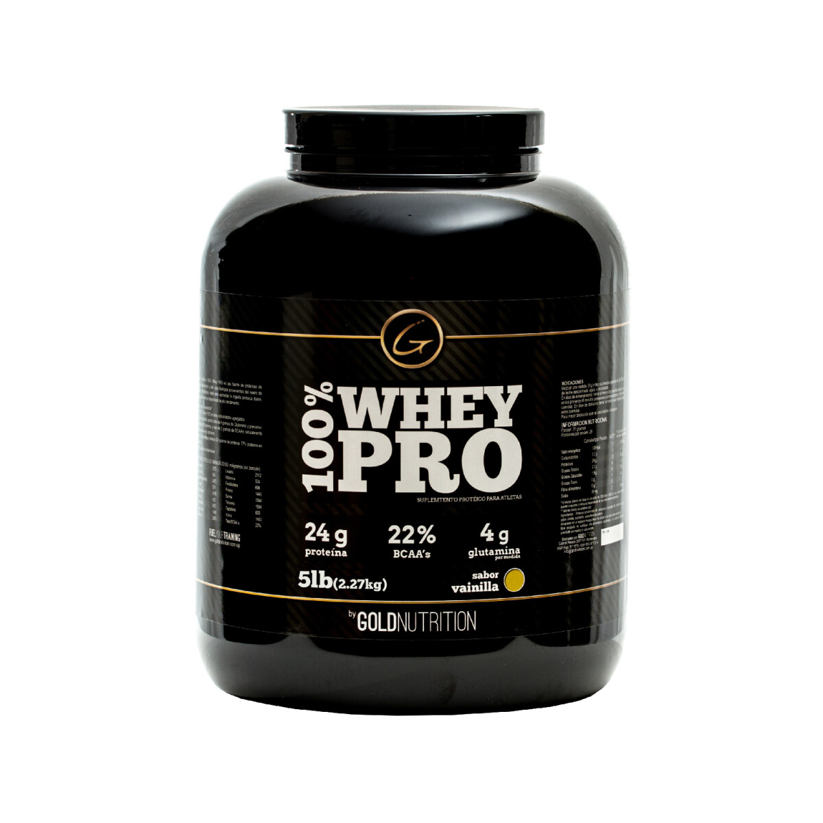 Whey Pro 100% 5lb Gold Nutrition - Sabor Natural 