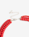Collares Largos Canutillos Collar Largo Beads Strass - Rojo Medio