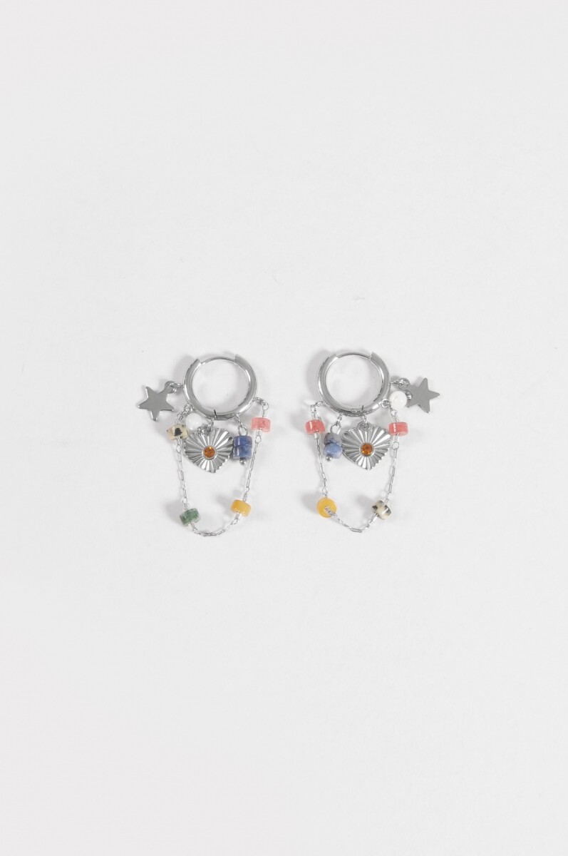 Aros acero mystic - plateado 