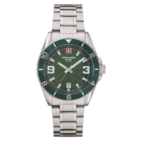 Reloj Swiss Alpine Military Sentinel 7073.1134 para Hombre con Malla de Acero Verde