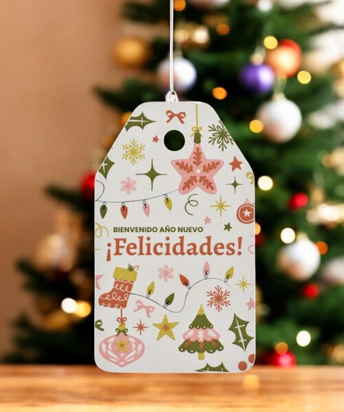 Tag colgante navidad 5x8,5 cm DISEÑO 17