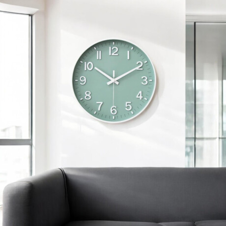 Reloj de pared 30 cm diámetro en colores Celeste