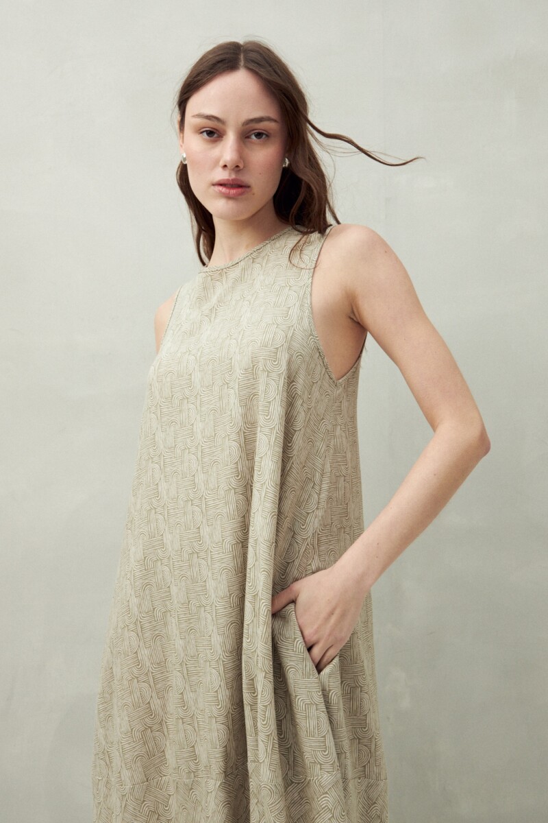 VESTIDO OLIVEIRA Caqui