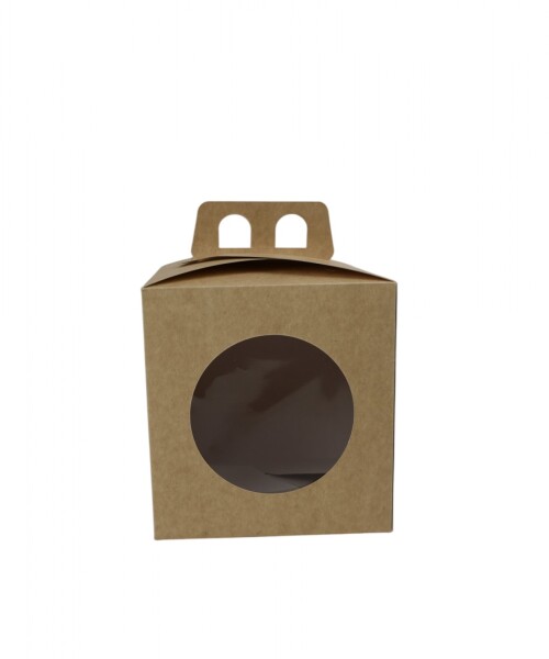 Caja flexi 52 13x13x12 con visor + asa. MADERA
