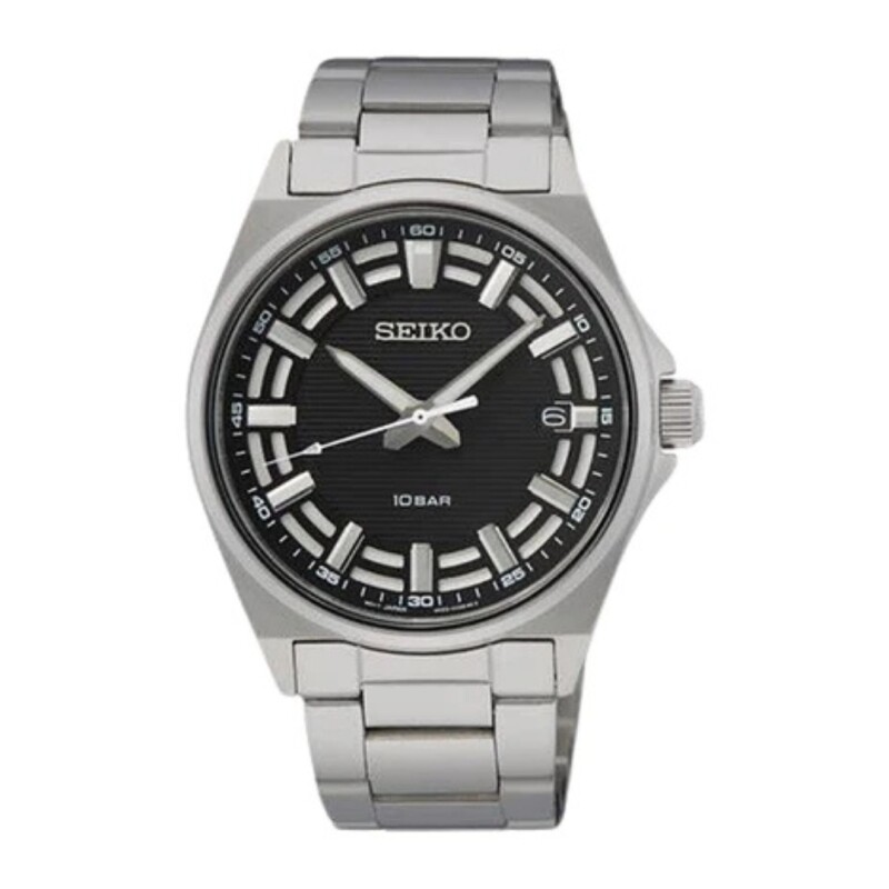 Reloj Seiko SUR505P1 para hombre con correa de acero Negro