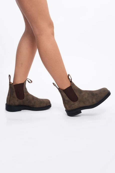 Botas 1306 Elastic Side Dress V Cut Rustic Brown