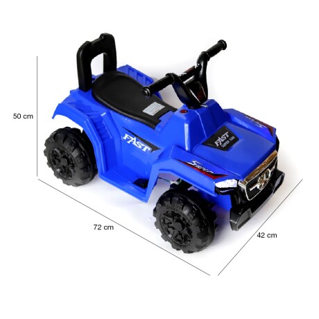 Cuatri para Niños Auto Motor a Batería con Luces y Música Azul