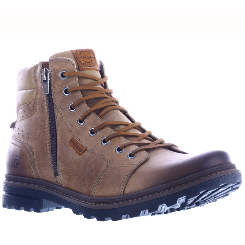 Bota de Hombre Freeway Casual Beige Arena (Cuero Graso)