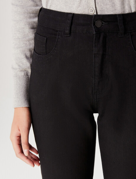 PANTALÓN DE JEAN CINTURA MEDIA SKINNY NEGRO