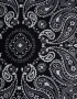 Pañuelos Raso Boho Pañuelo Paisley Negro - Negro