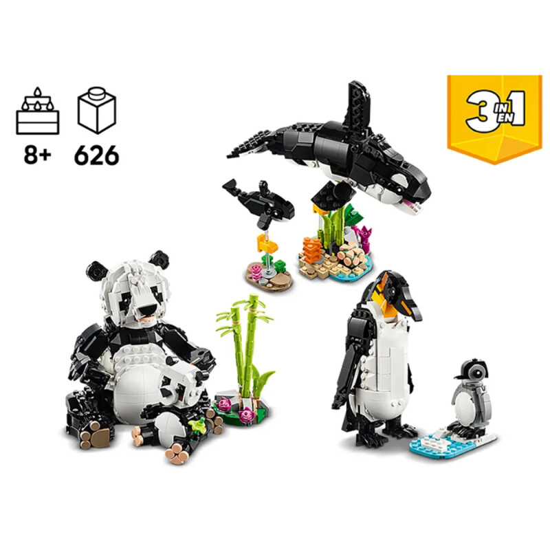 Fauna Salvaje Familia de Pandas Creator 3 en 1 Lego Fauna Salvaje Familia de Pandas Creator 3 en 1 Lego