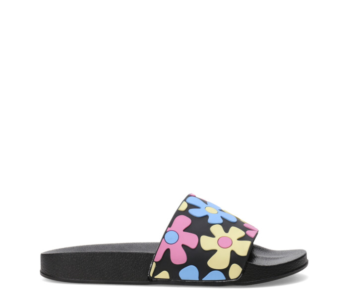 Sandalia ZAMI de goma con flores Black