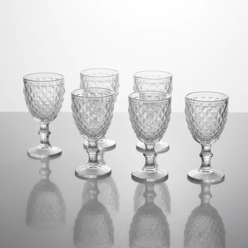 CAJA CON 6 COPAS DE VIDRIO LABRADAS - 340ml - X-09XL CAJA CON 6 COPAS DE VIDRIO LABRADAS - 340ml - X-09XL