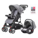 Coche De Paseo Para Bebe Travel System Color Gris Gris