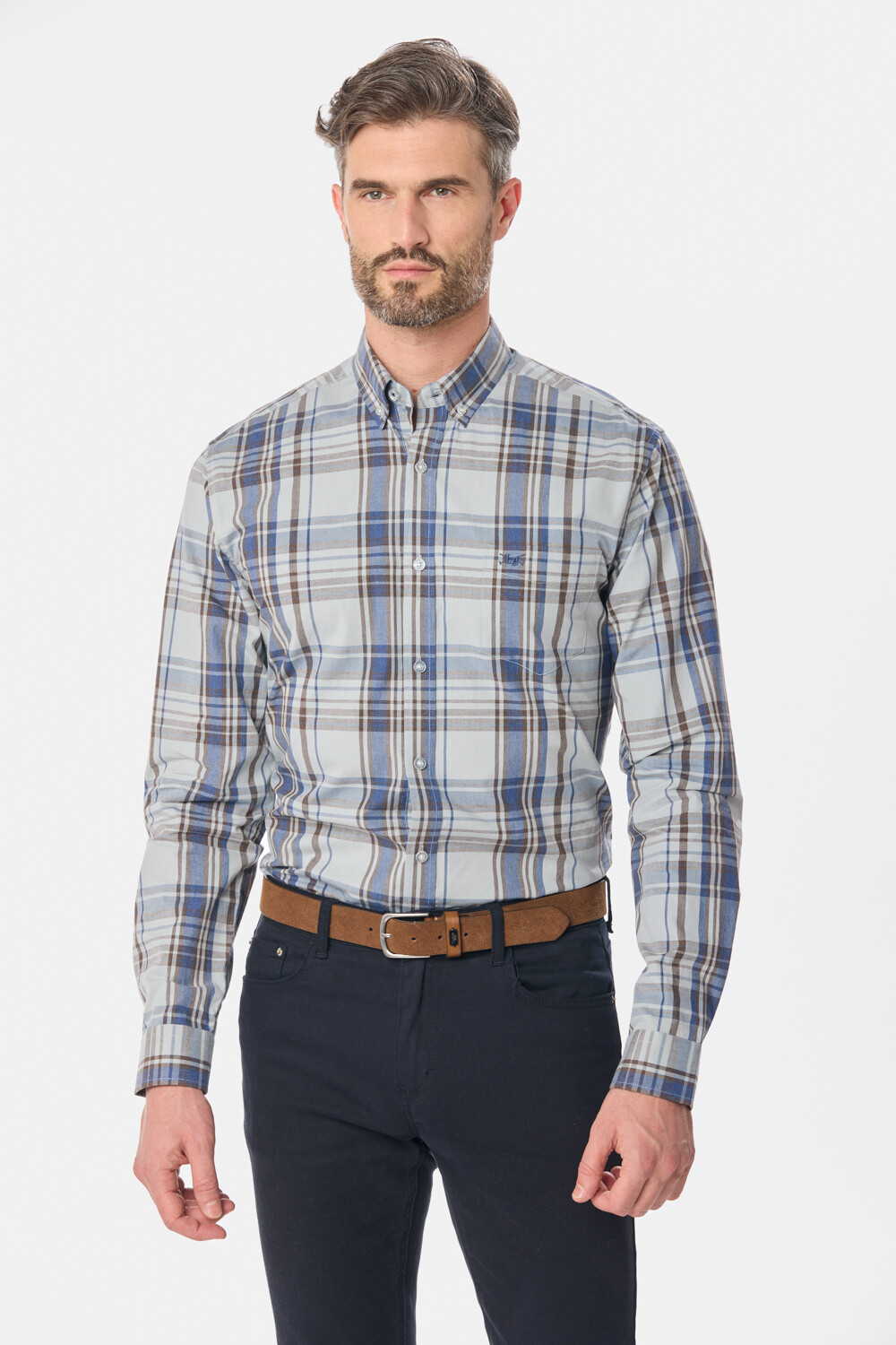 CAMISA CUADROS Marron