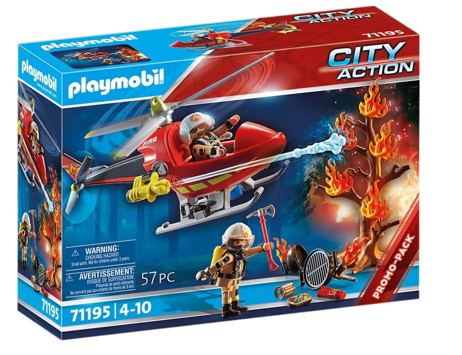 Set Playmobil Helicóptero de Bomberos - 001 