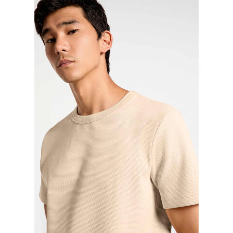 CAMISETA ML MASC MARROM CLARO