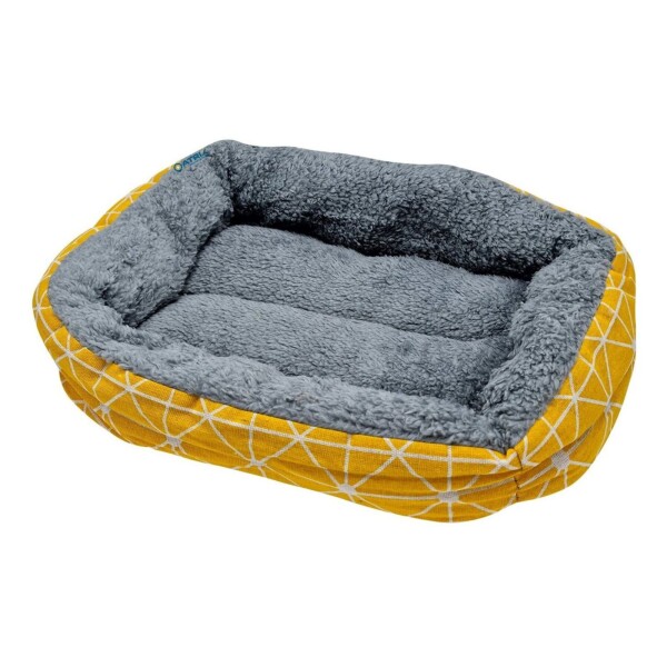Cuna Cama Cucha Mascota Perro Gato Rectangular 50 X 37 Variante Amarillo