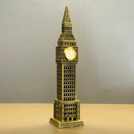 Reloj Big Ben Metálico Decorativo Altura 24cm x Largo 5cm x Ancho 5cm Reloj Big Ben Metálico Decorativo Altura 24cm x Largo 5cm x Ancho 5cm
