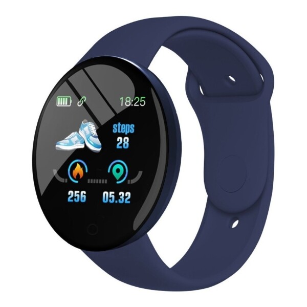Reloj Inteligente Smartwatch Circular Fitness Ritmo Card Color Variante Azul