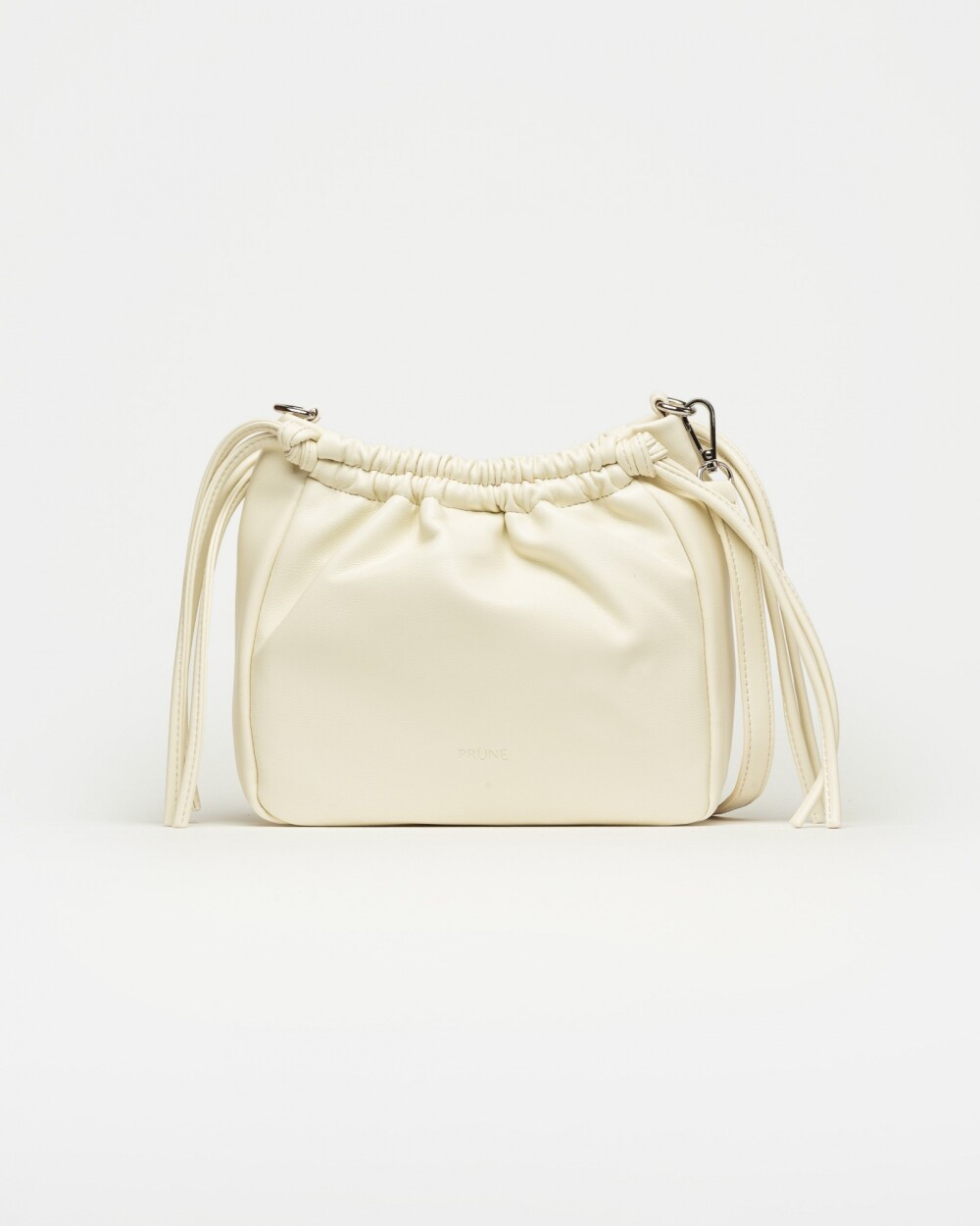 Bandolera Marine en efecto cuero liso Natural