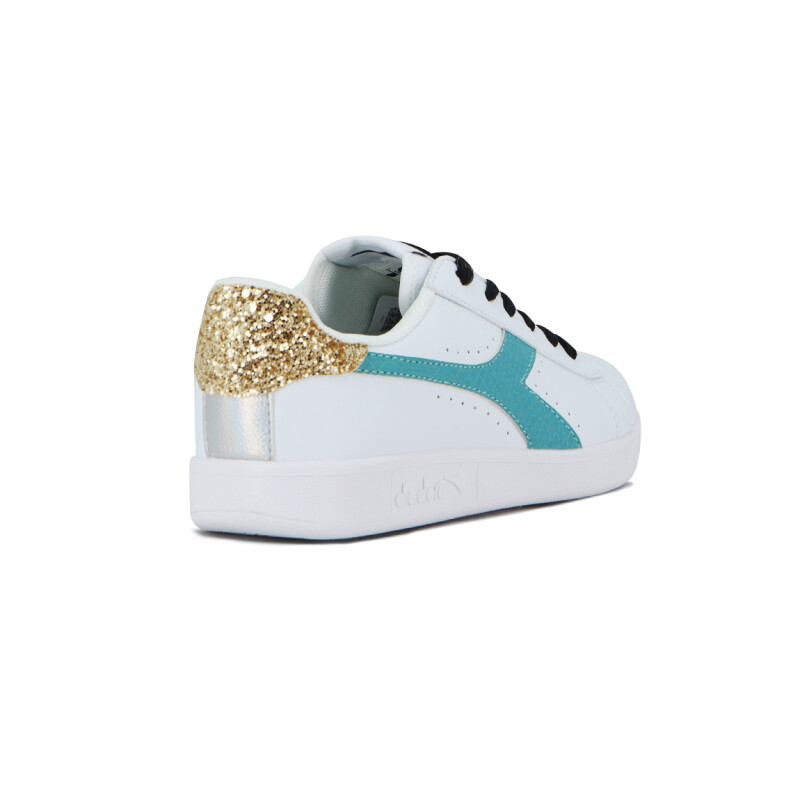 Championes Mujer Diadora Knock On Blanco-Aguamarina