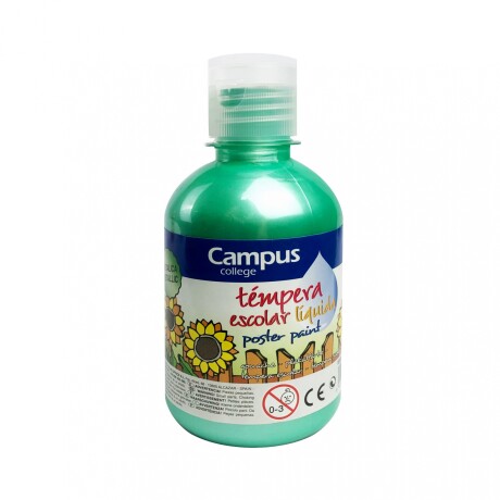 Témpera Campus Metálica 250 ml Verde Metálico