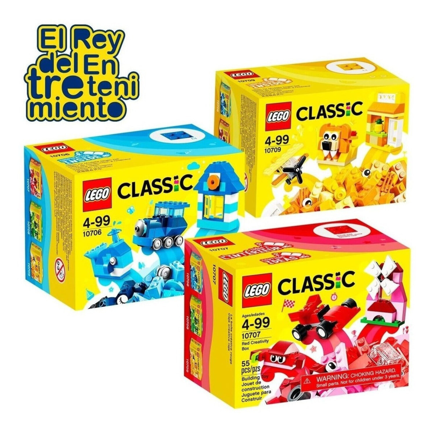 Lego Caja Creativa Classic Juego Encastre Colores - Rojo — El Rey del  entretenimiento