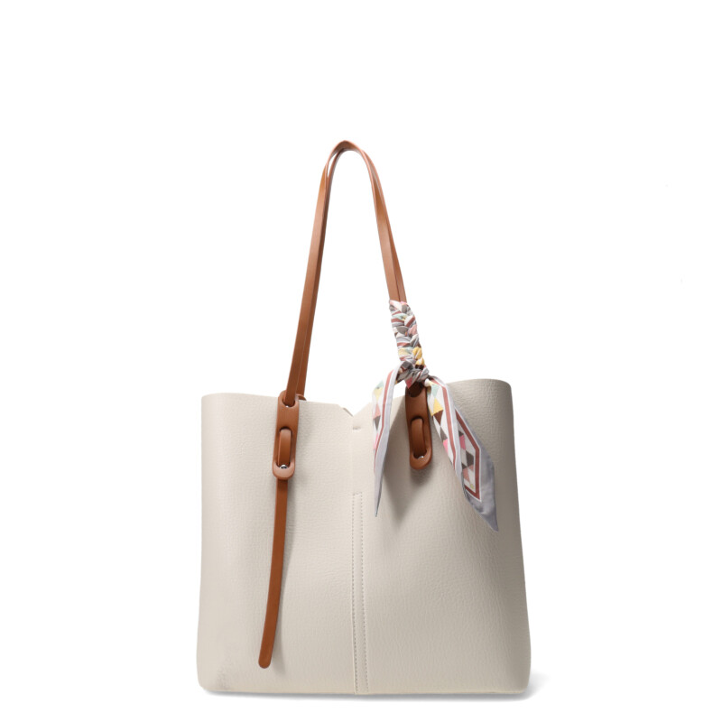 Cartera Miss Carol CHIEF con pañuelo decorativo Beige